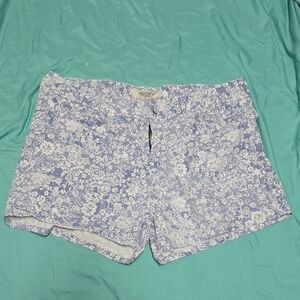 American Rag High Waist Floral Blue Shorts